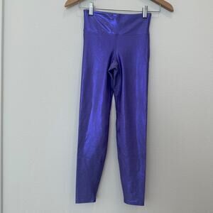 Heroine Sport Marvel metallic sparkly high waisted leggings XS made in USA